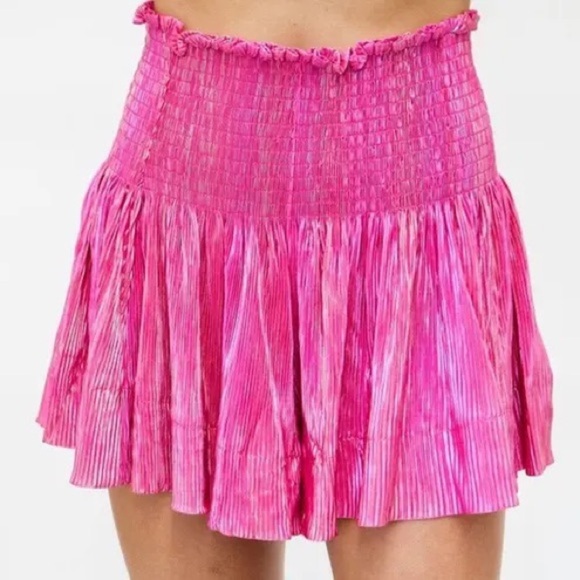 QUEEN OF SPARKLES Dresses & Skirts - Queen of Sparkles Hot Pink Shimmer Swing Shorts Size XS